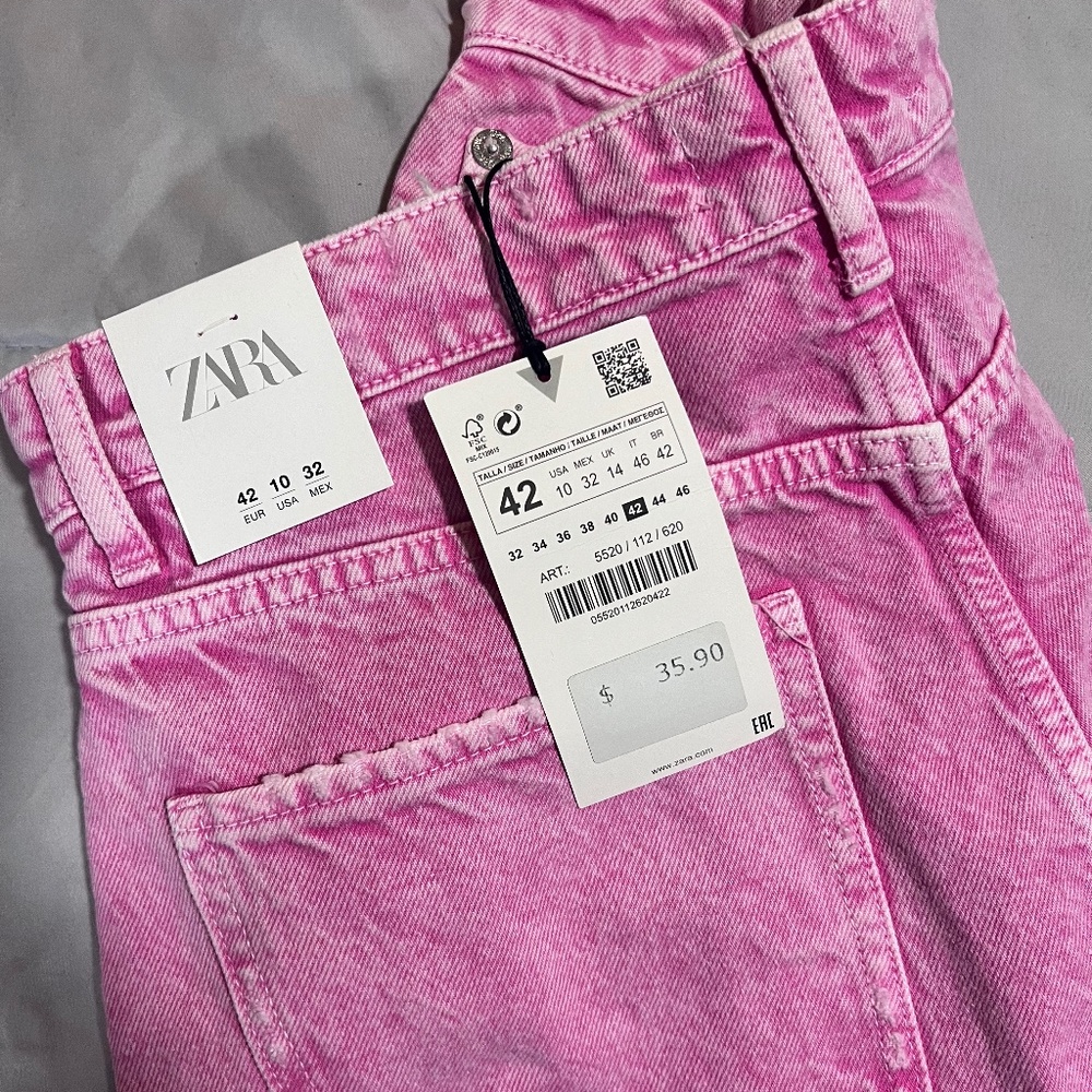 Zara Pink Denim Shorts